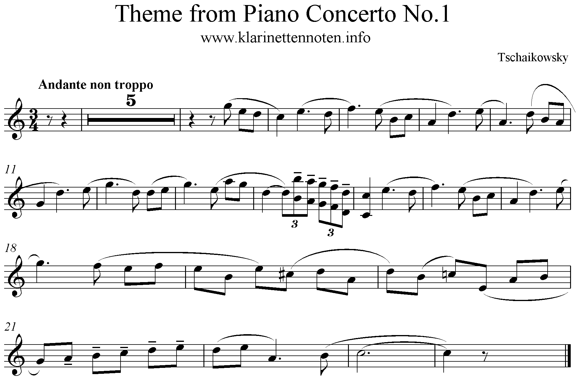 Theme from Piano Concerto No. 1 Tschaikowsky
